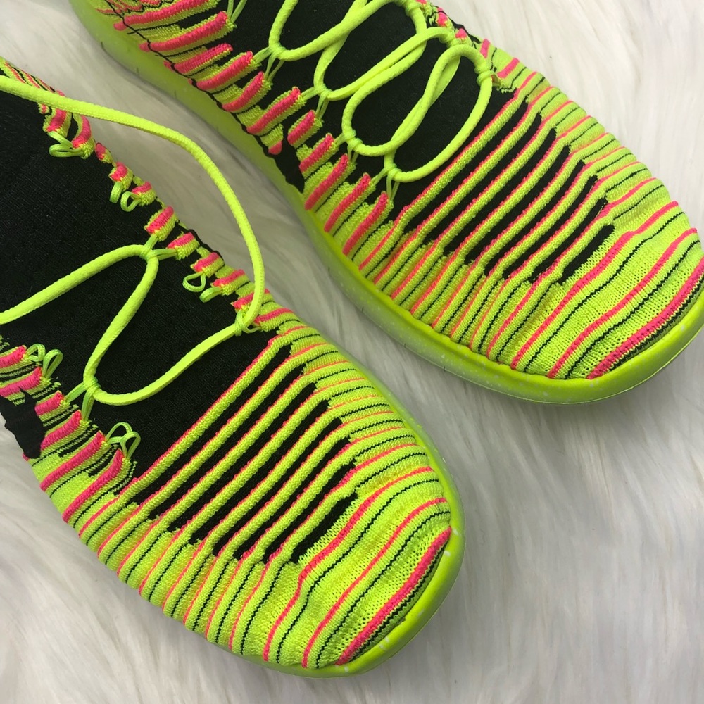 New Nike Free Run Natural Neon Sneakers - Picture 3 of 5